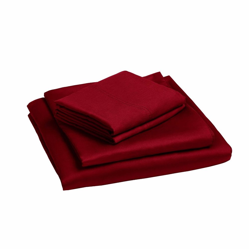 Better Home & Garden Rose Wine Red King Sheet Set - Picture 2 of 4